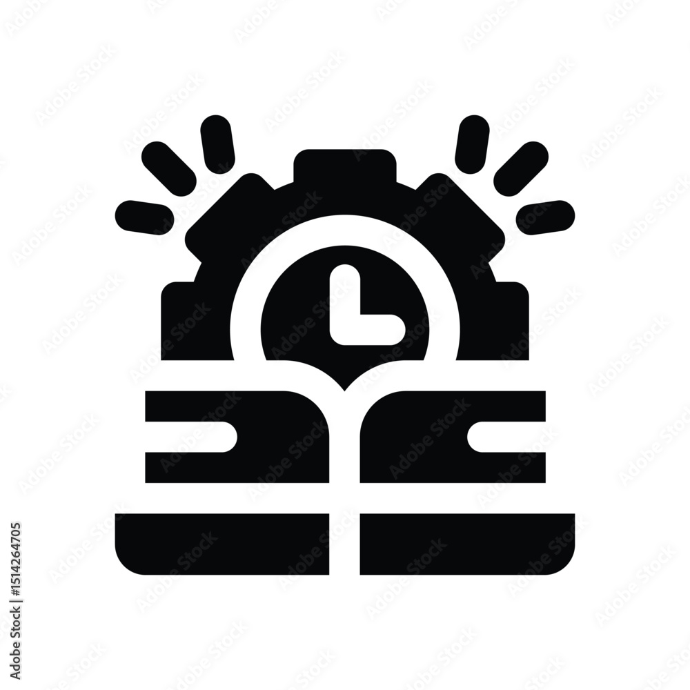 Fototapeta premium productivity glyph icon. Strong and solid vector icon for websites, mobile interfaces, presentations, and visual branding. High quality and easy to edit.