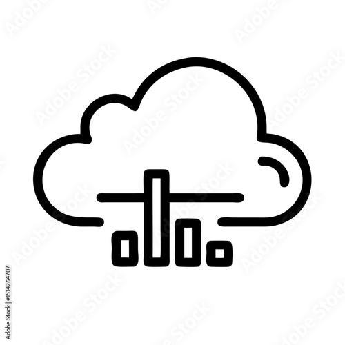 Data cloud silhouette design isolated on white background