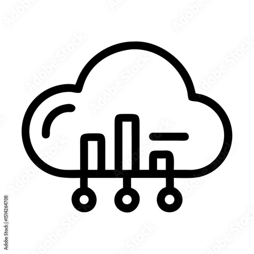 Data cloud silhouette design isolated on white background