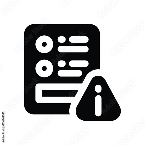 risk assessment glyph icon. Strong and solid vector icon for websites, mobile interfaces, presentations, and visual branding. High quality and easy to edit.