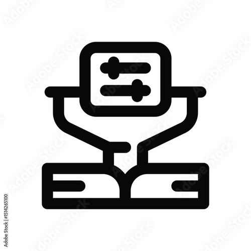 refinement line icon. Clean and minimalist vector icon for websites, mobile apps, presentations, and logos. Fully scalable and customizable for any project.
