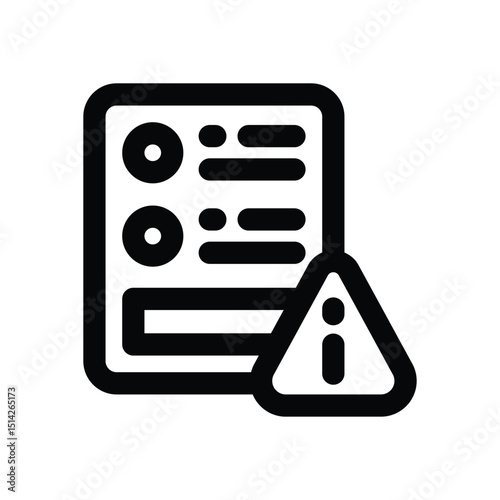 risk assessment line icon. Clean and minimalist vector icon for websites, mobile apps, presentations, and logos. Fully scalable and customizable for any project.