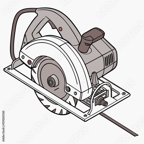 Powerful circular saw woodworking construction tool