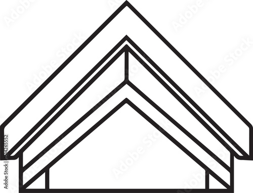 roof line art vector illustration	