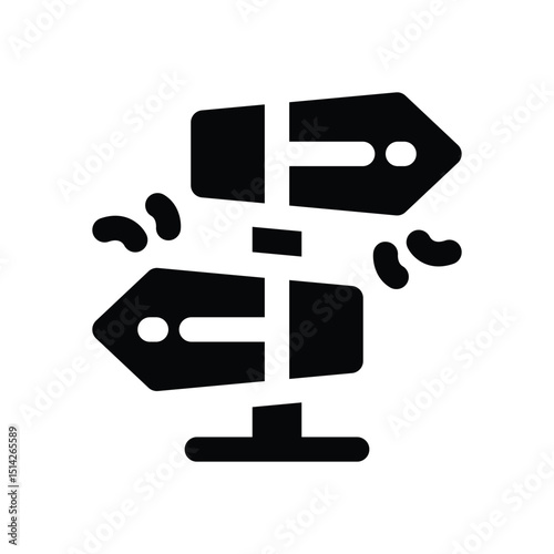 direction glyph icon. Strong and solid vector icon for websites, mobile interfaces, presentations, and visual branding. High quality and easy to edit.
