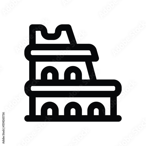 colloseum line icon. Clean and minimalist vector icon for websites, mobile apps, presentations, and logos. Fully scalable and customizable for any project.
