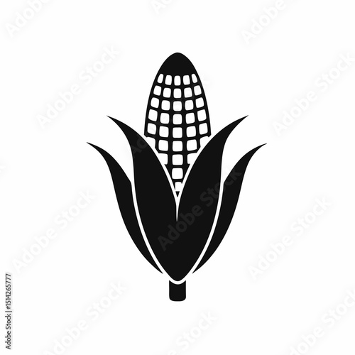 silhouette of a corn cob 