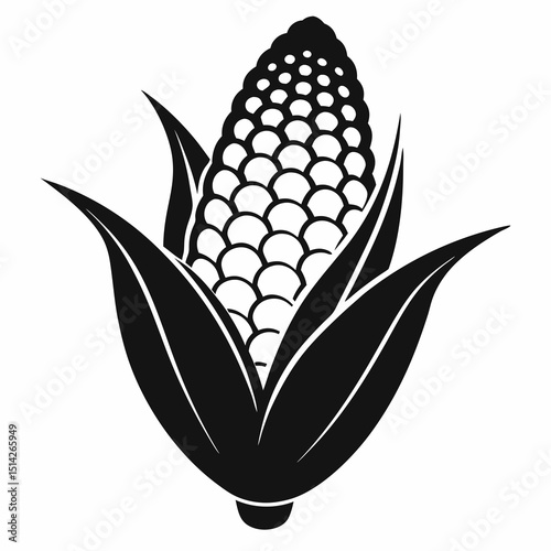 silhouette of a corn cob 