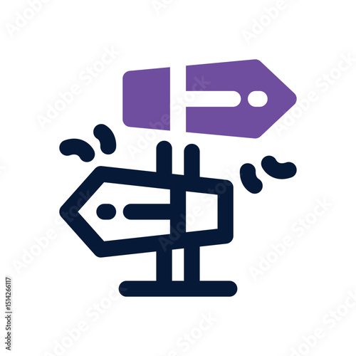 direction duotone icon. Sleek and modern vector icon for websites, mobile apps, marketing materials, and corporate design. Fully scalable and ready to use.