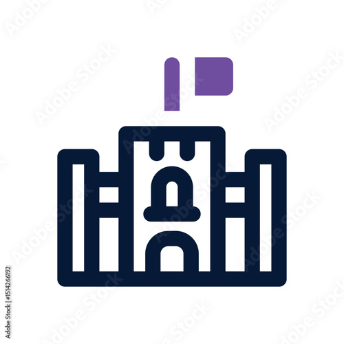 castle duotone icon. Sleek and modern vector icon for websites, mobile apps, marketing materials, and corporate design. Fully scalable and ready to use.