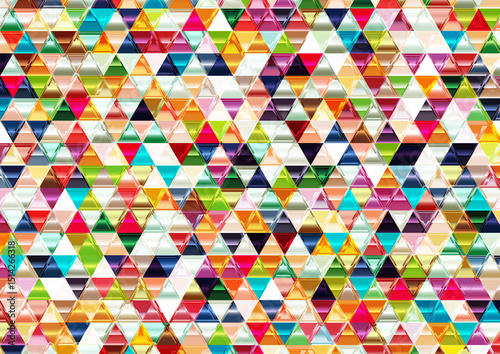 Beautiful Shiny Mosaic Triangular Background