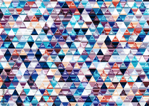 Beautiful Shiny Mosaic Triangular Background