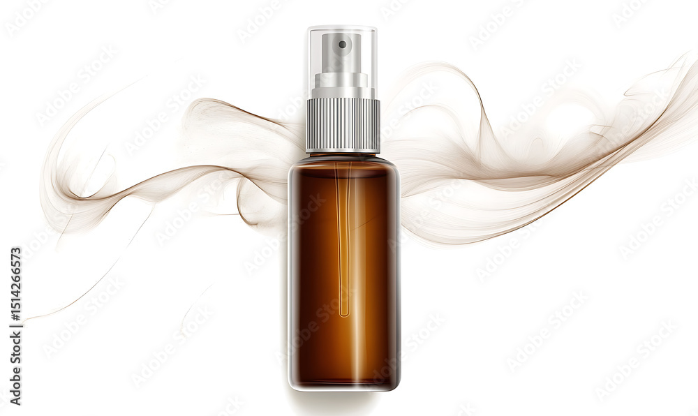 Fototapeta premium Illustrations of cosmetic products and teenage models in various makeup scenarios, isolated on white background for commercial beauty and skincare concepts.