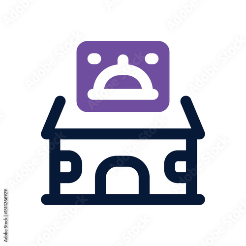 restaurant duotone icon. Sleek and modern vector icon for websites, mobile apps, marketing materials, and corporate design. Fully scalable and ready to use.