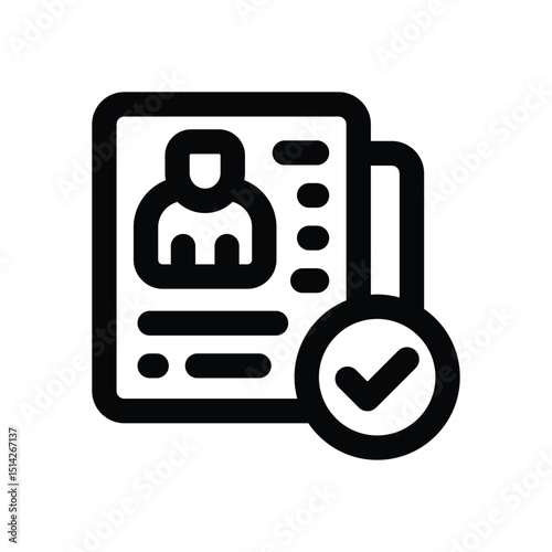 approved glyph icon. Strong and solid vector icon for websites, mobile interfaces, presentations, and visual branding. High quality and easy to edit.