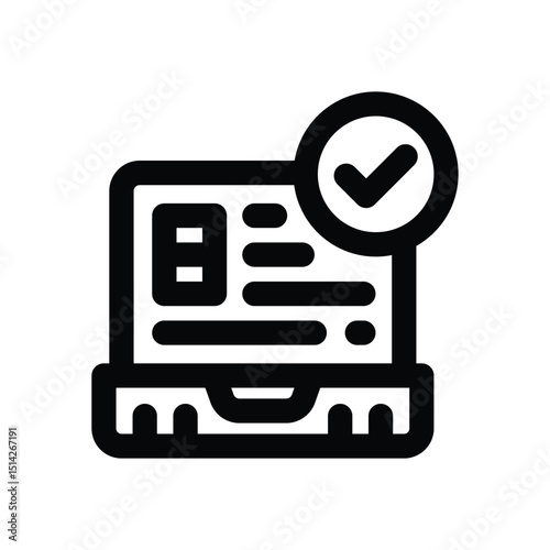 online booking glyph icon. Strong and solid vector icon for websites, mobile interfaces, presentations, and visual branding. High quality and easy to edit.