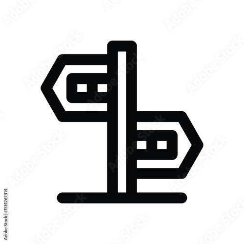 direction glyph icon. Strong and solid vector icon for websites, mobile interfaces, presentations, and visual branding. High quality and easy to edit.