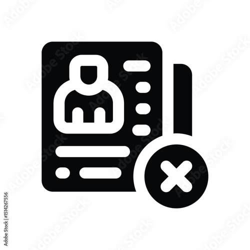 denied line icon. Clean and minimalist vector icon for websites, mobile apps, presentations, and logos. Fully scalable and customizable for any project.