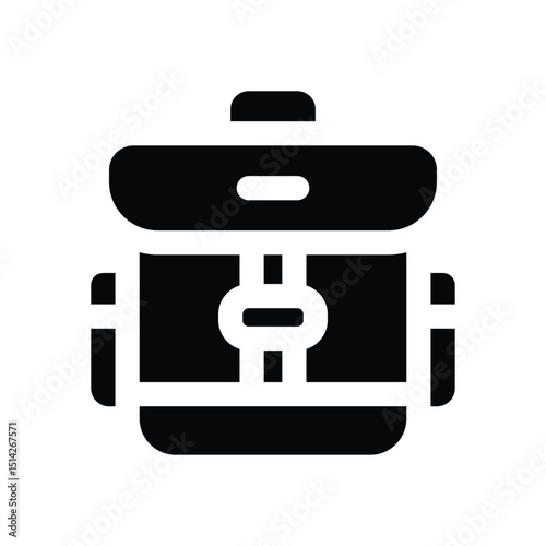 backpack line icon. Clean and minimalist vector icon for websites, mobile apps, presentations, and logos. Fully scalable and customizable for any project.