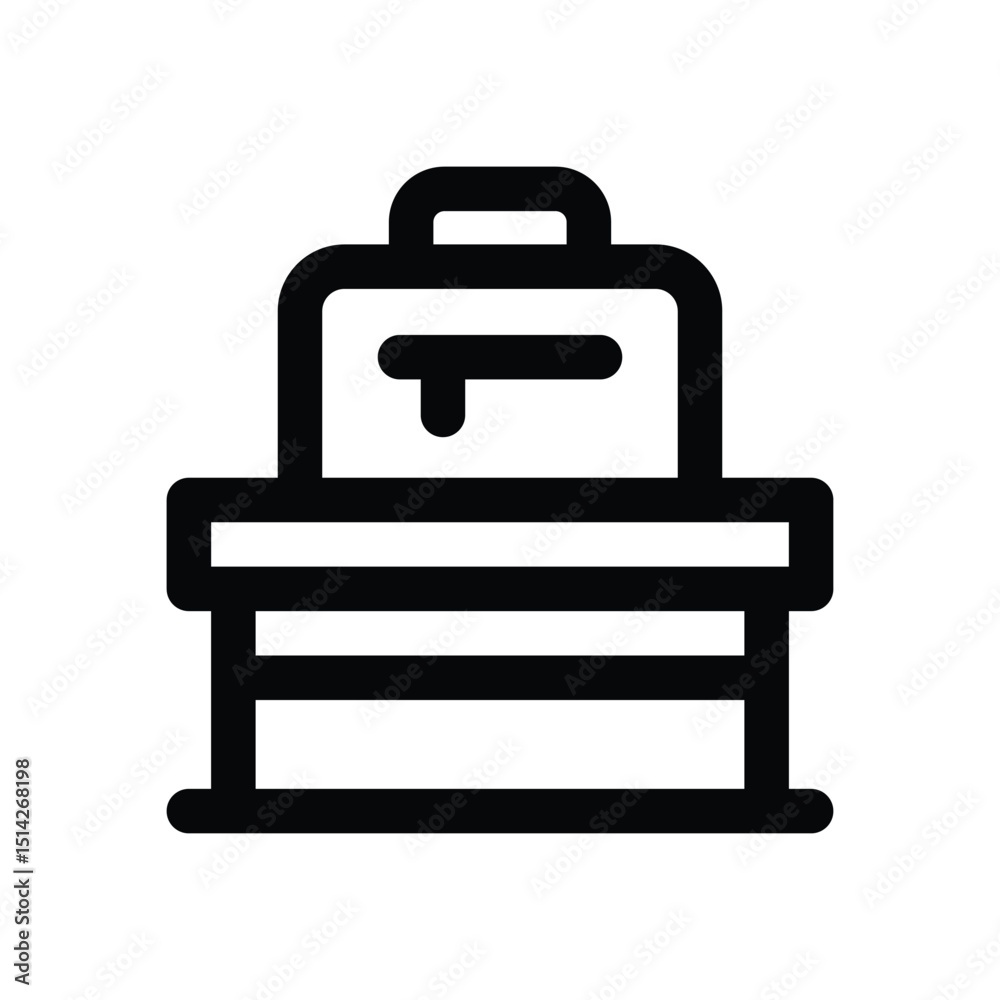 luggage line icon. Clean and minimalist vector icon for websites, mobile apps, presentations, and logos. Fully scalable and customizable for any project. luggage line icon. Clean and minimalist vector icon for websites, mobile apps, presentations, and logos. Fully scalable and customizable for any project.