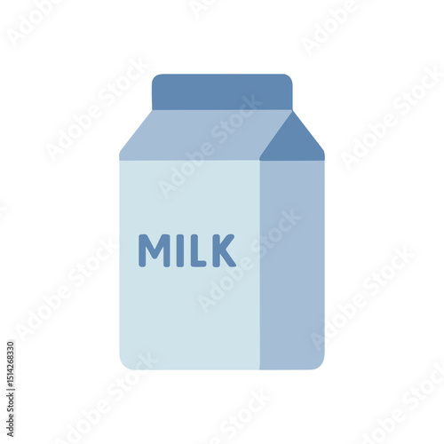 Milk carton with MILK printed in blocky sansserif font on the front panel