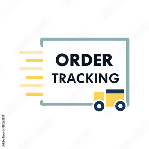Fast order tracking icon delivery service graphic design element