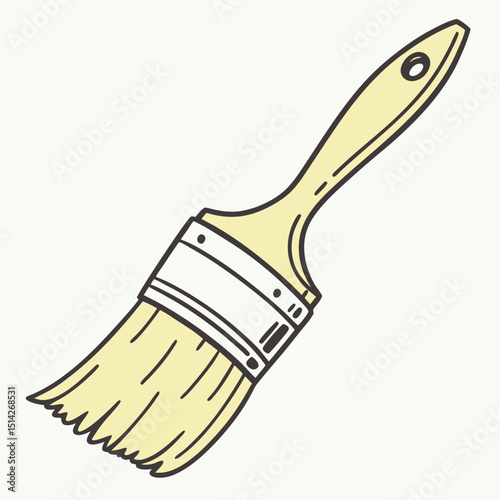 A simple illustration of a paintbrush for home improvement projects