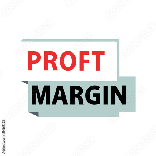 Professional profit margin graphic design element isolated on white