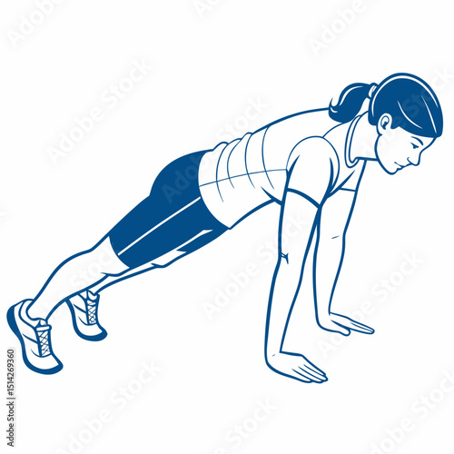 Woman doing plank exercise fitness workout transparent png