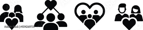 Vector Illustration of Family Members Inside Home

