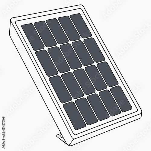 Small solar panel illustration renewable energy technology power source
