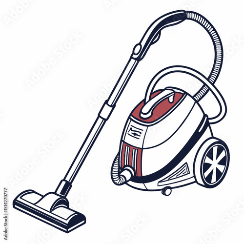 Powerful upright vacuum cleaner cleaning house home appliance
