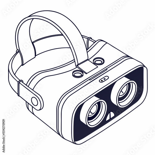 Professional vr headset illustration cutout transparent background
