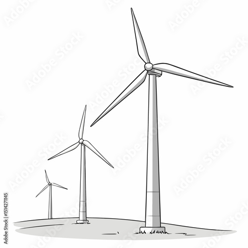 Wind turbines generating clean renewable energy