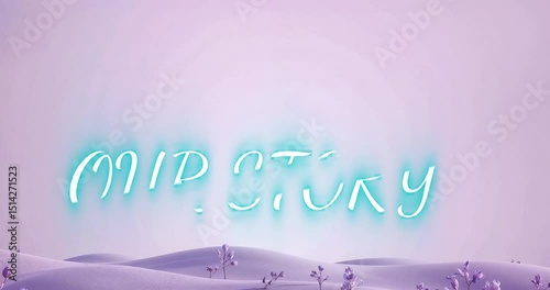 our story with stylish font and solid background