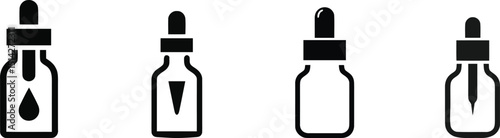 Vector Illustration of Face Serum Dropper for Skincare Design

