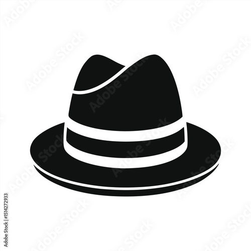 black hat vector illustration