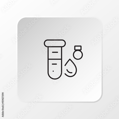 Blood Sample Icon, Flat Vector Symbol for Lab Testing