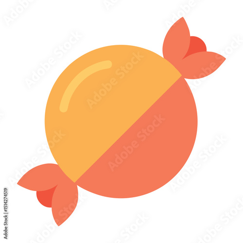 Rounded Cream Candy Vector Illustration