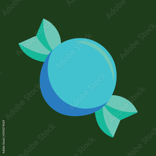Soft Edge Blue Mint Candy Illustration