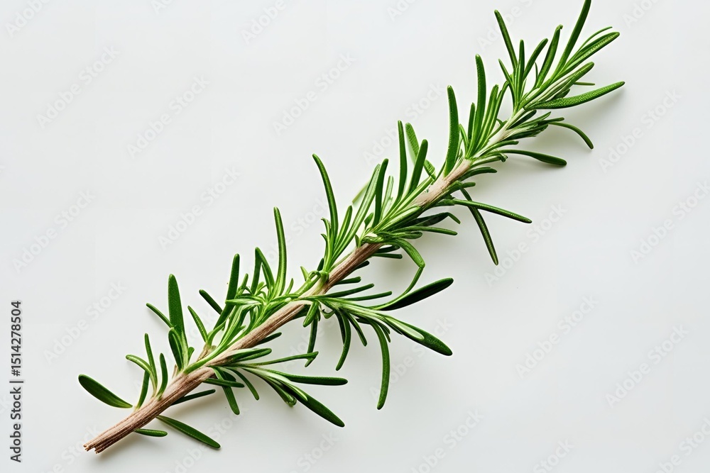 Fototapeta premium rosemary on white background