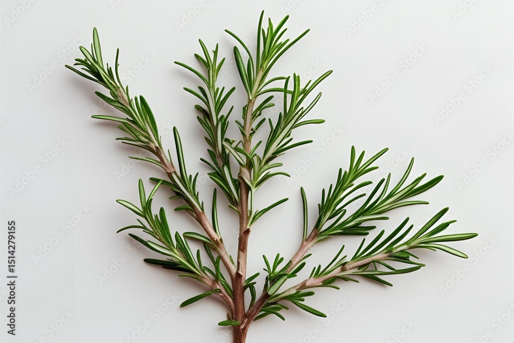 Fototapeta premium rosemary on white background