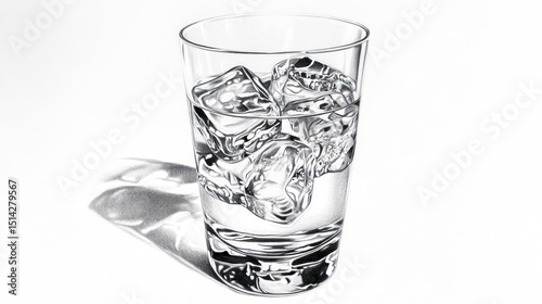 Glass of water with ice cubes (3)