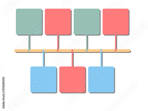 Infographic process of seven diagram