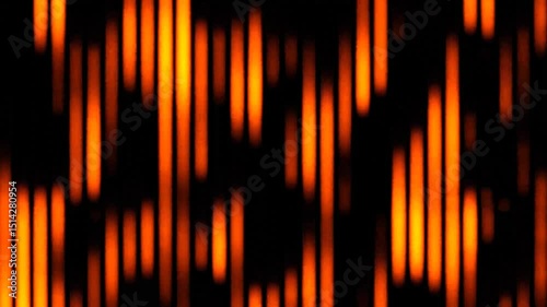 Fire Neon Falling Lines with Intense Glow in Sci-Fi Abstract Loop Animation