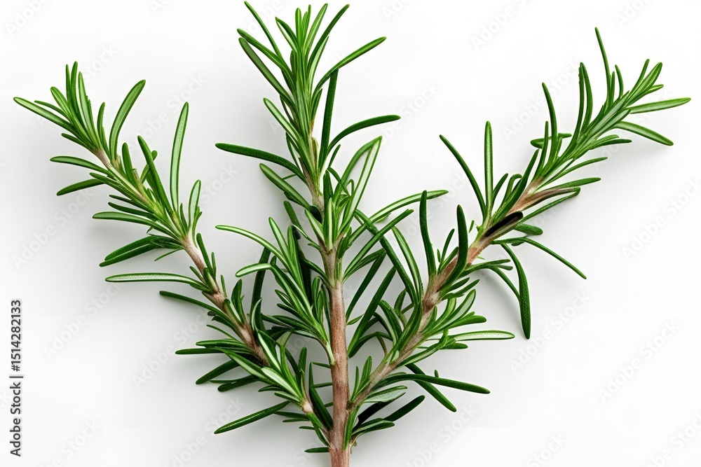 Fototapeta premium rosemary on white background