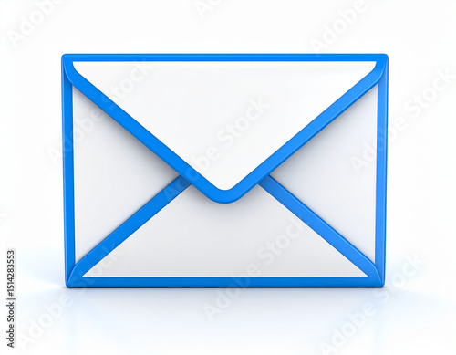 Minimal Email Icon – Clean and Simple Envelope Symbol for Web, App Interface, Notification Design, and Digital Communication Concepts on Transparent or White Background