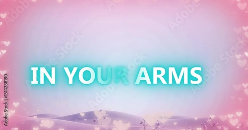 in your arm with stylish font and solid background
