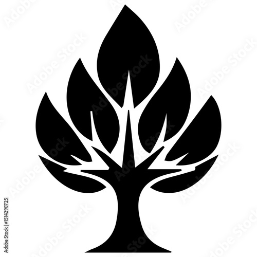 Trees redefined through radiant digital refinement and artistic perfection