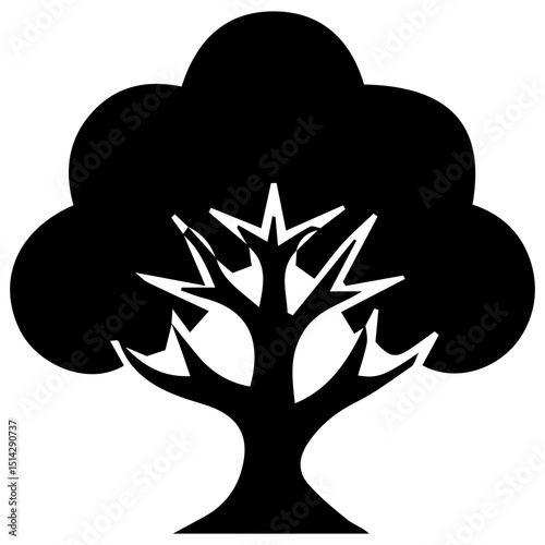 tree silhouette vector elegance—luxurious vector trees in digital craftsmanship